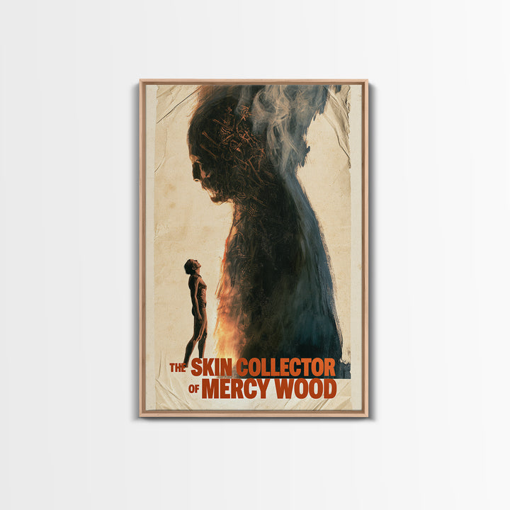 The Skin Collector Of Mercy Wood, English Language Horror Movie Poster, 1970s Horror Art, Cult Horror Poster, Canvas Print