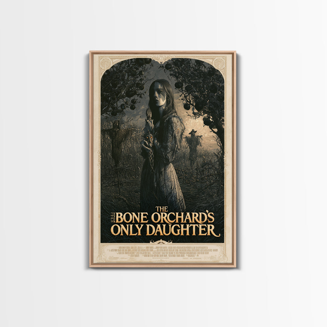 The Bone Orchard'S Only Daughter, English Language Horror Movie Poster, Stained Glass Gothic Art, Gothic Cinema Wall Art, Horror Wall Decor