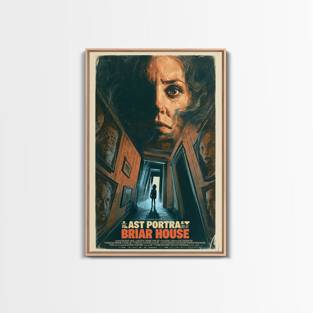 The Last Portrait Hung At Briar House, English Language Horror Movie Poster, Dark Romantic Horror Art, Cult Horror Poster, Canvas Print