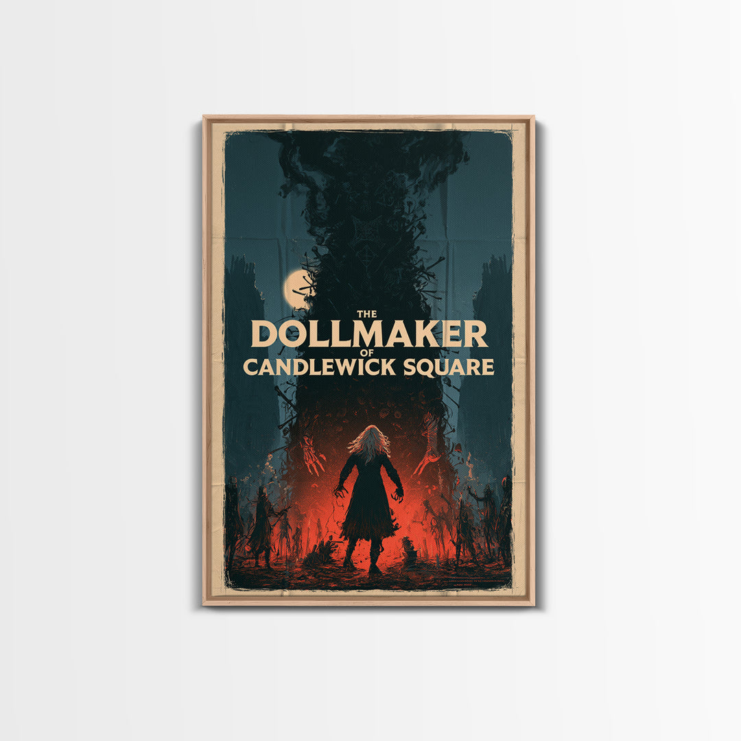 The Dollmaker Of Candlewick Square, English Language Horror Movie Poster, Giallo Horror Art, Classic Monster Poster, Canvas Print