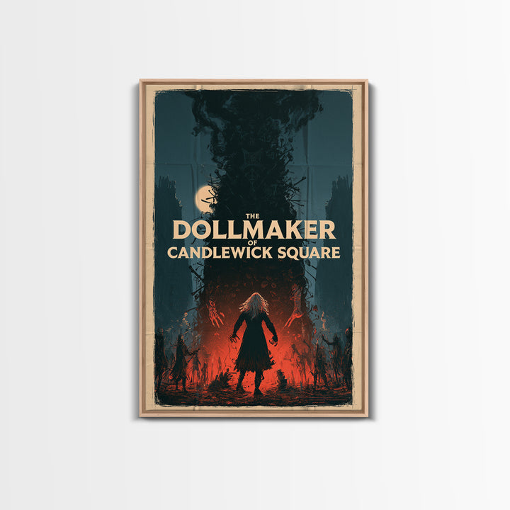 The Dollmaker Of Candlewick Square, English Language Horror Movie Poster, Giallo Horror Art, Classic Monster Poster, Canvas Print