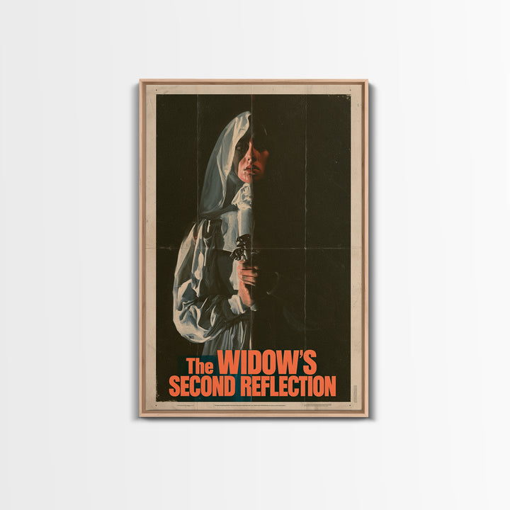 The Widow'S Second Reflection, English Language Horror Movie Poster, 1970s Horror Art, Classic Monster Poster, Canvas Print