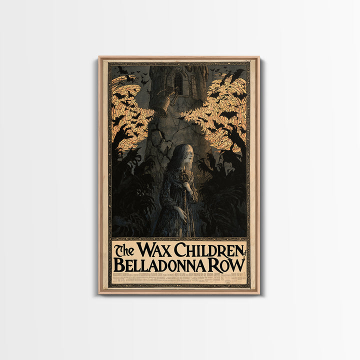 The Wax Children Of Belladonna Row, English Language Horror Movie Poster, Stained Glass Gothic Art, Gothic Cinema Wall Art, Canvas Print