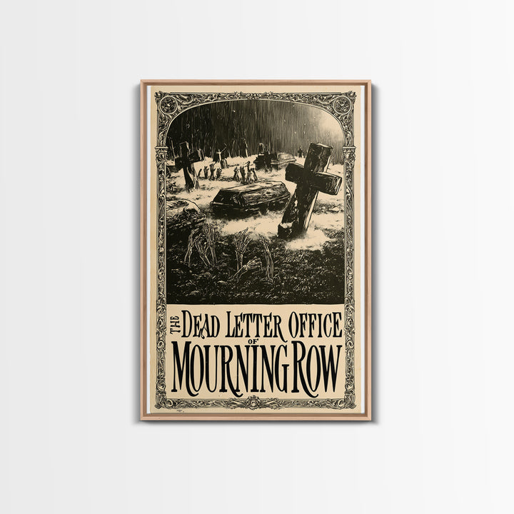 The Dead Letter Office Of Mourning Row, English Language Horror Movie Poster, Decadent Line Art, Gothic Cinema Wall Art