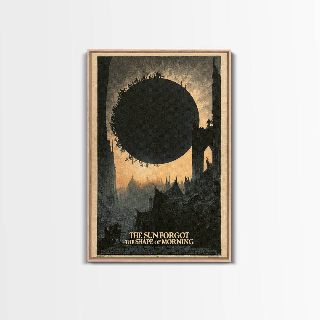 The Sun Forgot The Shape Of Morning, English Language Horror Movie Poster, Gothic Engraving Art, Classic Monster Poster