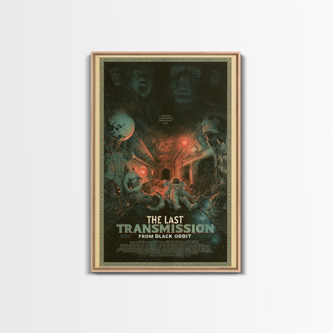 The Last Transmission From Black Orbit, English Language Horror Movie Poster, Dark Romantic Horror Art, Cult Horror Poster, Canvas Print
