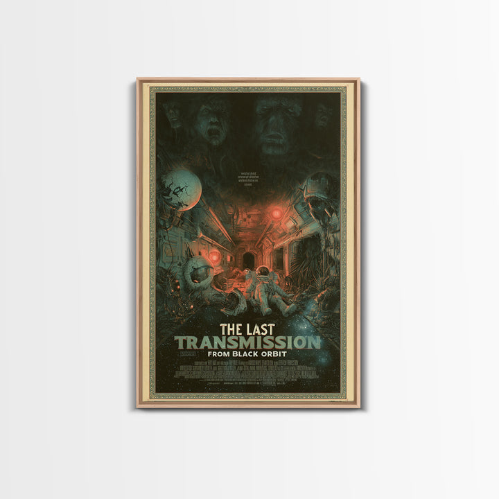 The Last Transmission From Black Orbit, English Language Horror Movie Poster, Dark Romantic Horror Art, Cult Horror Poster, Canvas Print