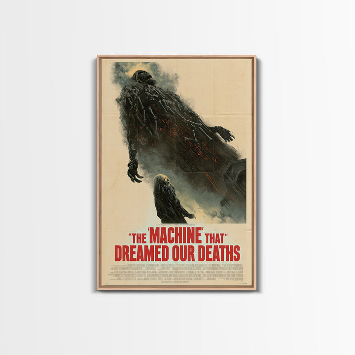The Machine That Dreamed Our Deaths, English Language Horror Movie Poster, Giallo Horror Art, Cult Horror Poster, Canvas Print