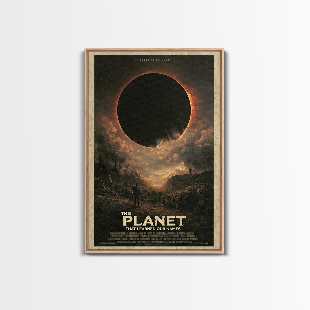 The Planet That Learned Our Names, English Language Horror Movie Poster, Dark Romantic Horror Art, Classic Monster Poster