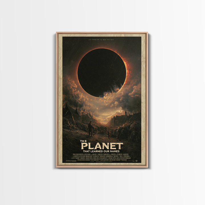 The Planet That Learned Our Names, English Language Horror Movie Poster, Dark Romantic Horror Art, Classic Monster Poster