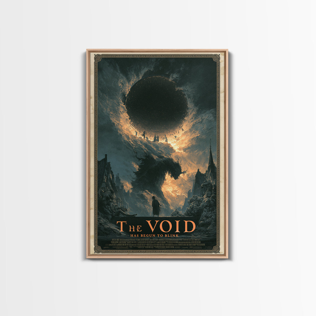 The Void Has Begun To Blink, English Language Horror Movie Poster, Gothic Nightmare Art, Cult Horror Poster, Canvas Print