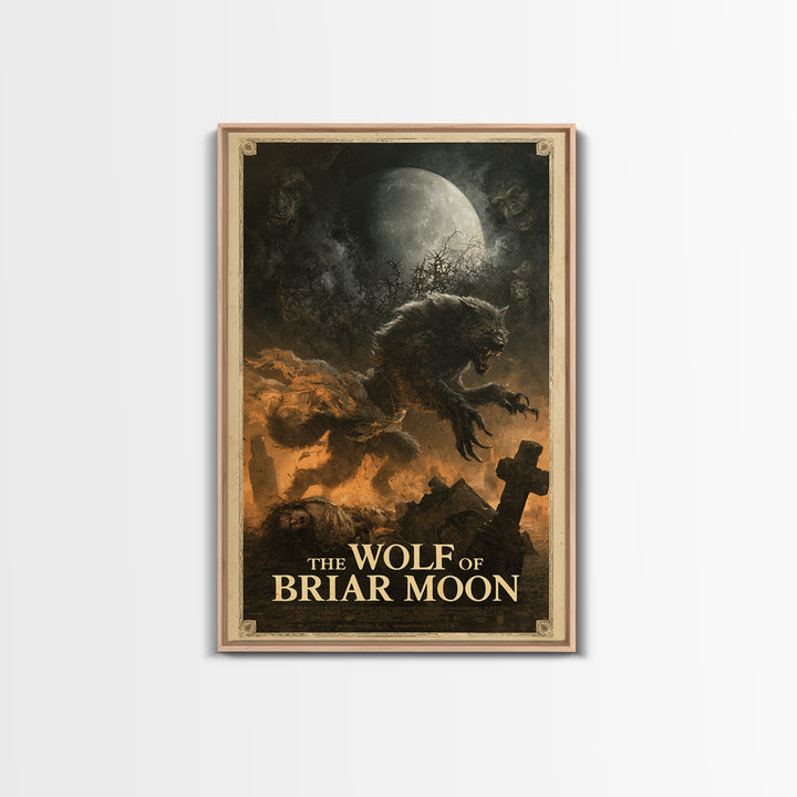 The Wolf Of Briar Moon, English Language Horror Movie Poster, Dark Romantic Horror Art, Cult Horror Poster, Canvas Print