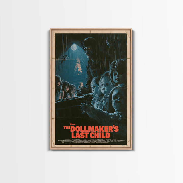 The Dollmaker'S Last Child, English Language Horror Movie Poster, 1970s Horror Art, Classic Monster Poster, Framed Canvas Print