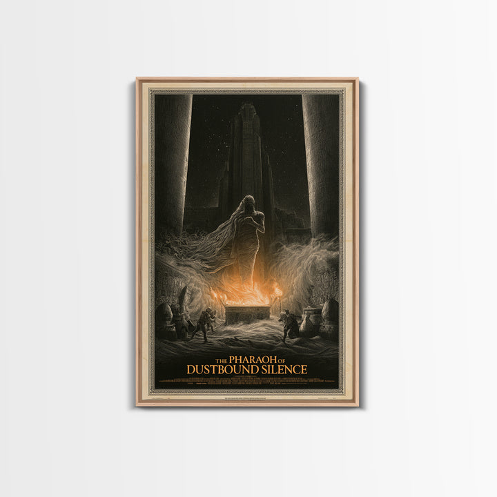 The Pharaoh Of Dustbound Silence, English Language Horror Movie Poster, Gothic Engraving Art, Classic Monster Poster, Horror Wall Decor