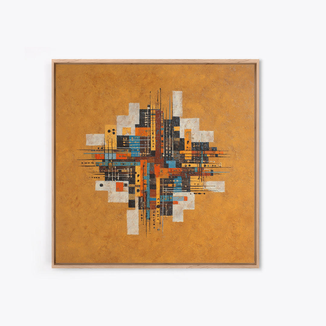 Abstract Rhythm Lines Like Painted Music Canvas Print, Music Studio Art, Custom Painting, Studio Decor, Abstract Art, Rhythm, MSA-1x1-23