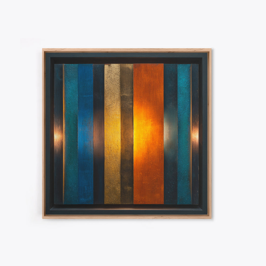 Abstract Sound Wave Framed Canvas Print, Music Studio Art, Digital Wall Art, Studio Decor, Rhythm, Commission Painting, MSA-1x1-28