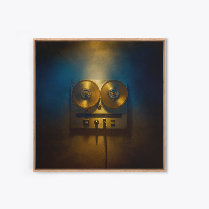 Recording Tape Reel Framed Canvas Print, Music Studio Art, Music Gift, Studio Decor, Fine Art, Rhythm, Room Decor, MSA-1x1-62