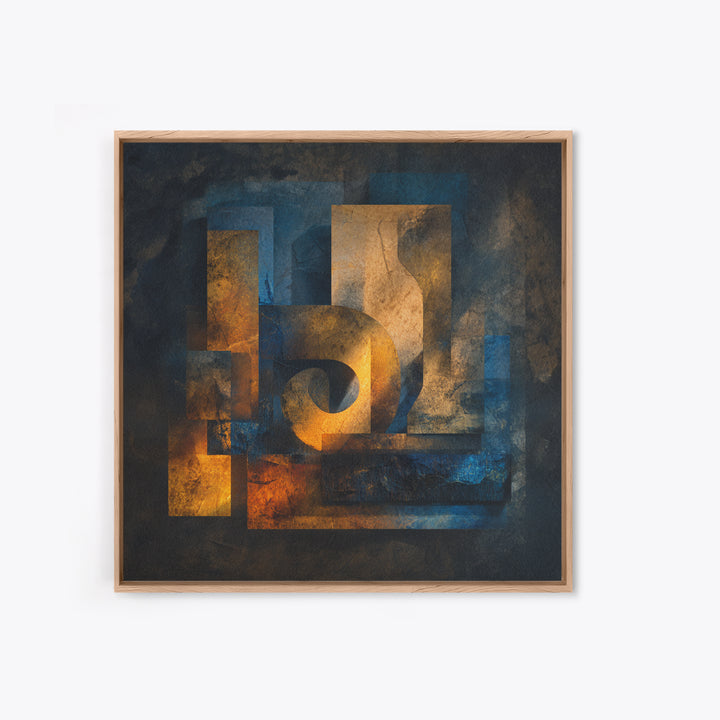 Musical Notes as Abstract Floating Shapes Without Framed Canvas Print, Music Studio Art, Teen Room Decor, Studio Decor, Rhythm, MSA-1x1-84
