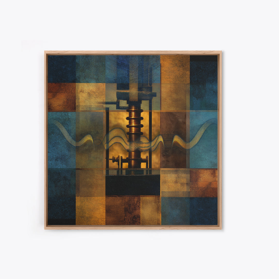 Album Cover Abstract Grid Canvas Print, Music Studio Art, Music Lover Gift, Studio Decor, Fine Art, Rhythm, Textured Painting, MSA-1x1-90