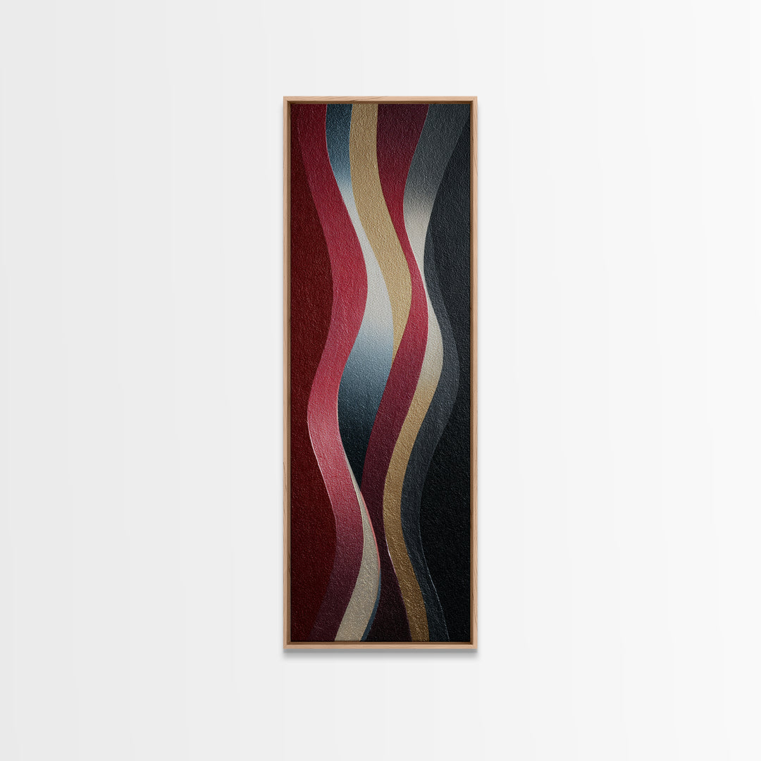 Abstract Rhythm Lines Like Painted Music Canvas Print, Music Studio Art, Wall Art, Studio Decor, Abstract Art, Rhythm, MSA-1x3-35