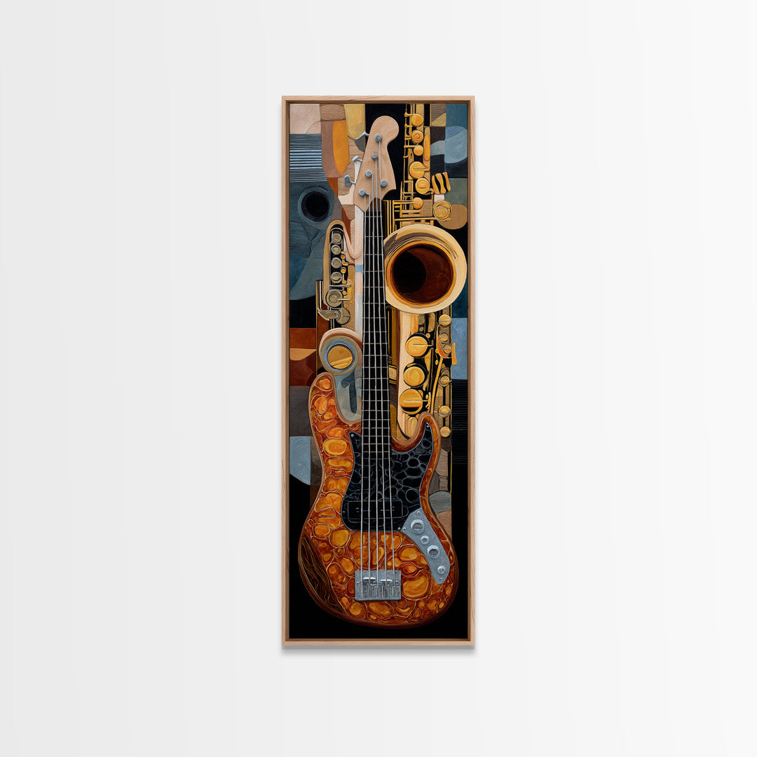 Bass Guitar Closeup Canvas Print, Music Studio Art, Teen Room Decor, Studio Decor, Fine Art, Rhythm, Art Print, MSA-1x3-49