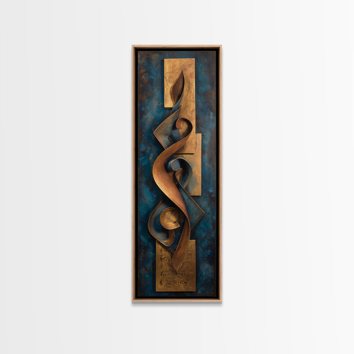 Musical Notes as Abstract Floating Shapes Without Canvas Print, Music Studio Art, Music Poster, Studio Decor, Abstract Art, MSA-1x3-72
