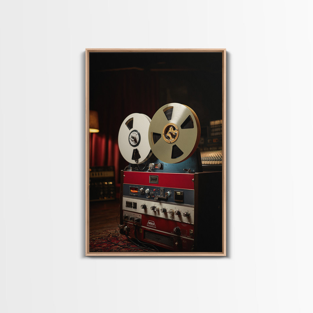 Recording Tape Reel Canvas Print, Music Studio Art, Wall Decor, Studio Decor, Rhythm, Wall Art Printable, Digital Download Art, MSA-2x3-70