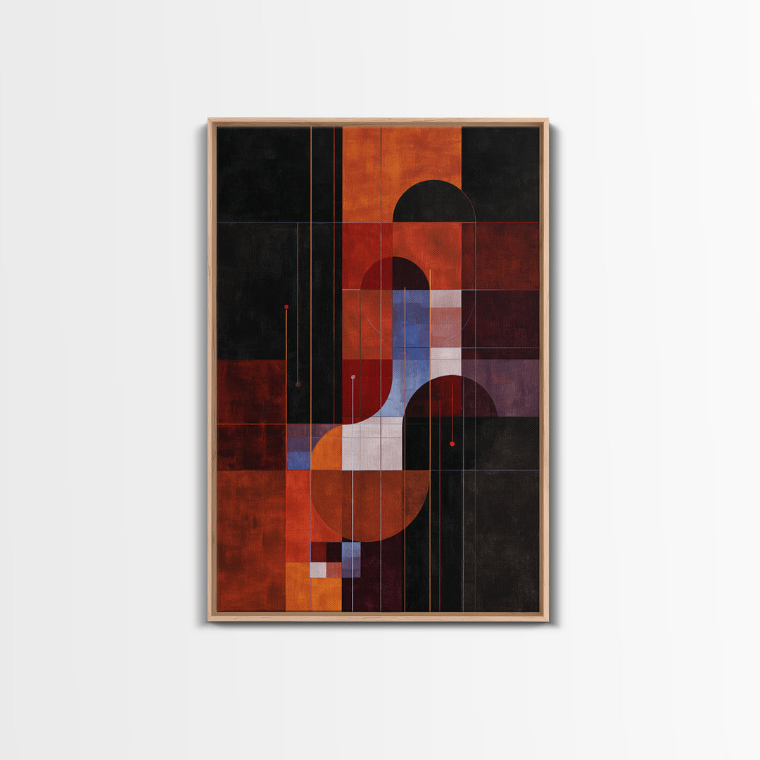 Album Cover Abstract Grid Framed Canvas Print, Music Studio Art, Music, Studio Decor, Abstract Art, Rhythm, Recording Studio, MSA-2x3-74