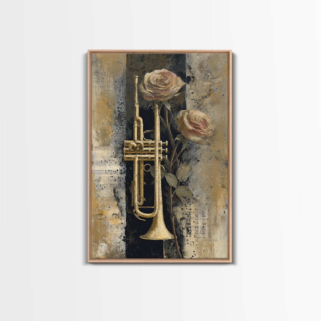 Headphones Around a Glowing Record Canvas Print, Music Studio Art, Painting from Photo, Studio Decor, Fine Art, Rhythm, MSA-2x3-91