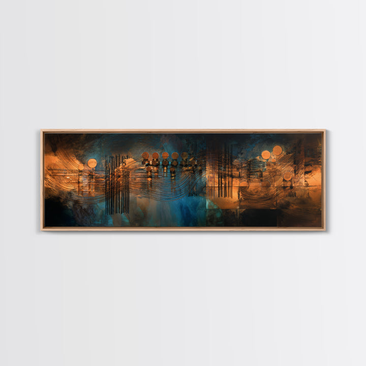 Album Cover Abstract Grid Canvas Print, Music Studio Art, Digital Wall Art, Studio Decor, Fine Art, Rhythm, Commission Painting, MSA-3x1-34