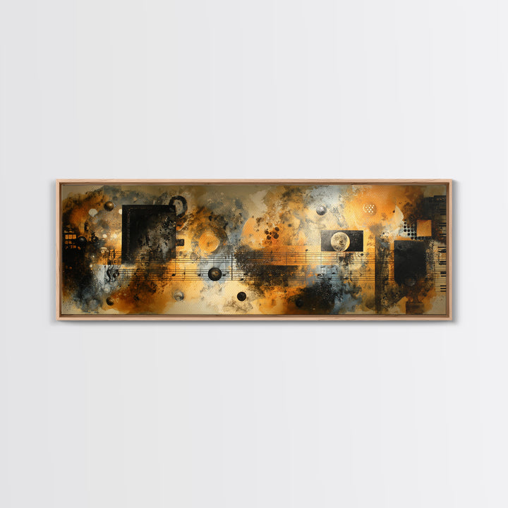 Soundproof Foam Pattern Transformed into Art Canvas Print, Music Studio Art, Art Commission, Studio Decor, Fine Art, Rhythm, MSA-3x1-83