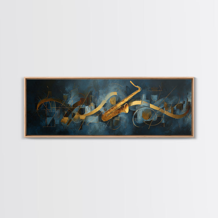 Abstract Rhythm Lines Like Painted Music Framed Canvas Print, Music Studio Art, Digital Wall Art, Studio Decor, Abstract Art, MSA-3x1-87