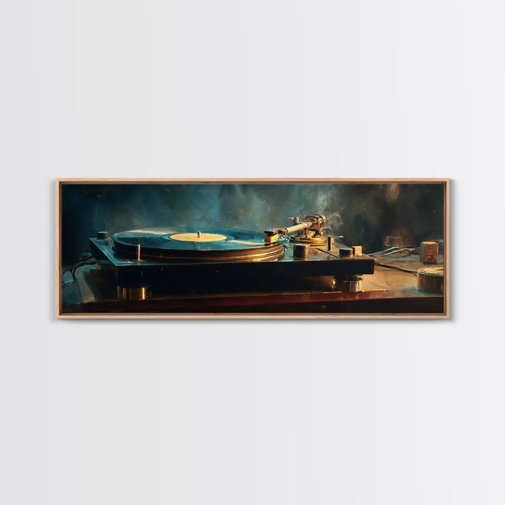 Vinyl Record and Turntable Still Life Canvas Print, Music Studio Art, Room Decor, Studio Decor, Fine Art, Rhythm, Printable Art, MSA-3x1-91