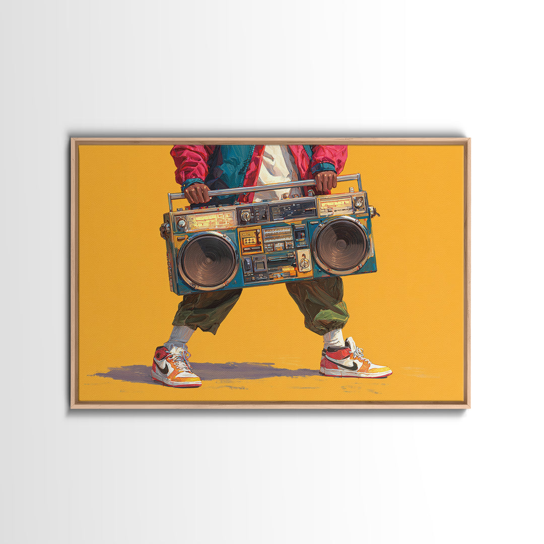 Hip Hop Boombox Canvas Print, Music Studio Art, Music Posters, Studio Decor, Fine Art, Rhythm, Music Lover, Gallery Decor, MSA-3x2-21