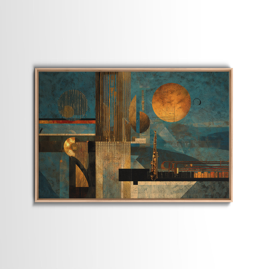 Album Cover Abstract Grid Canvas Print, Music Studio Art, Custom Painting, Studio Decor, Abstract Art, Rhythm, Man Cave Decor, MSA-3x2-22