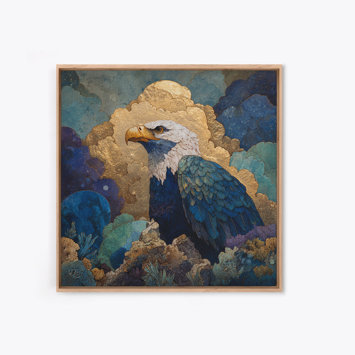 Zeus Eagle and Thundercloud Composition Framed Canvas Print, Mythological Art, Downloadable Art, Living Room Decor, Legend, MYT-1x1-71