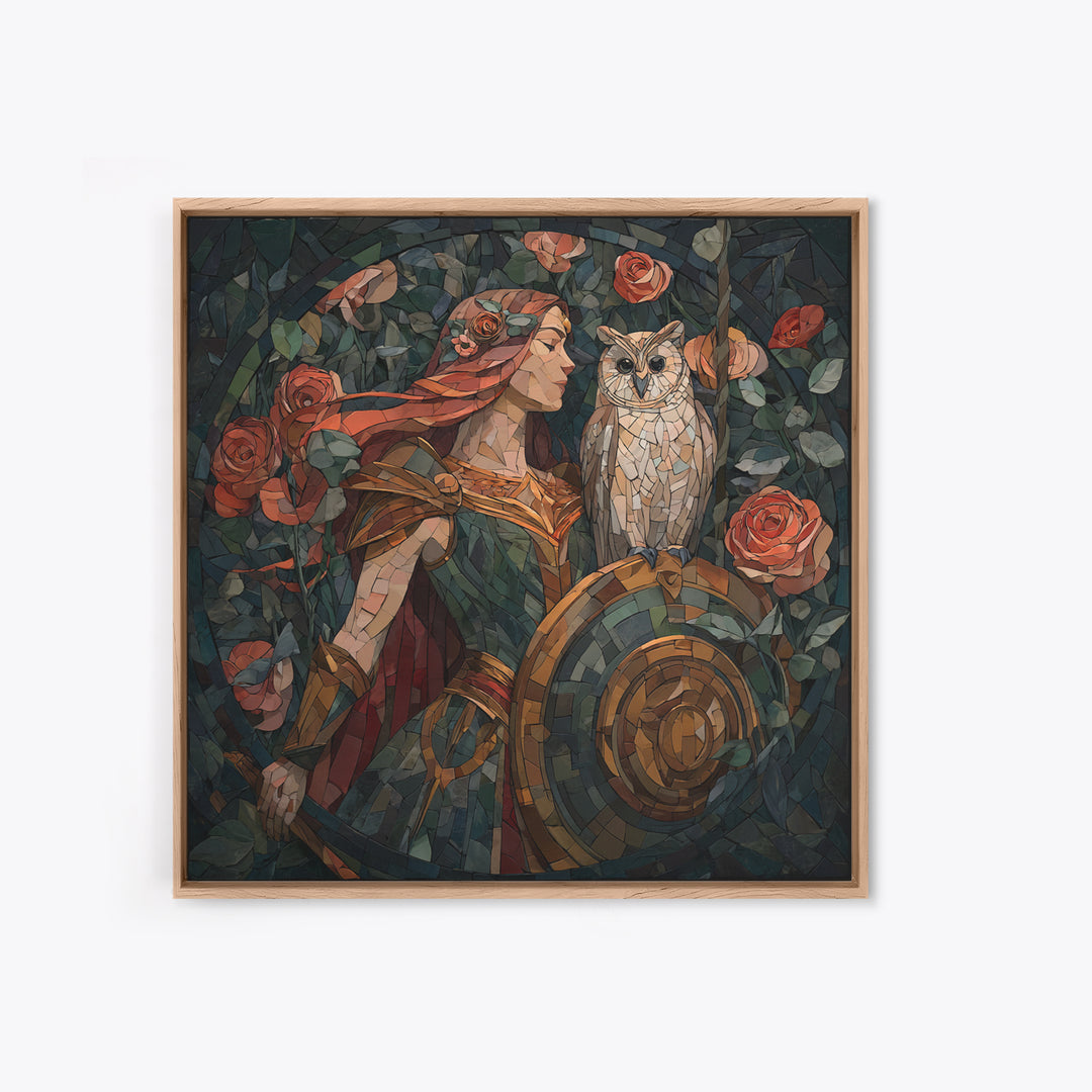 Athena Warrior Woman Canvas Print, Mythological Art, Statement Artwork, Living Room Decor, Fine Art, Legend, Wall Decor, MYT-1x1-98