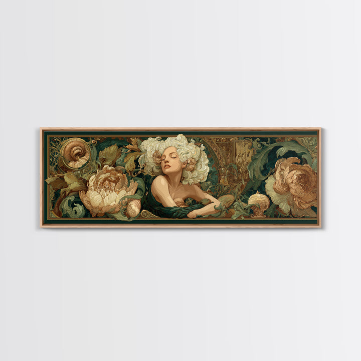 Roman Venus Figure Framed Canvas Print, Mythological Art, Artwork, Living Room Decor, Fine Art, Legend, Gallery Wall Art, MYT-3x1-82