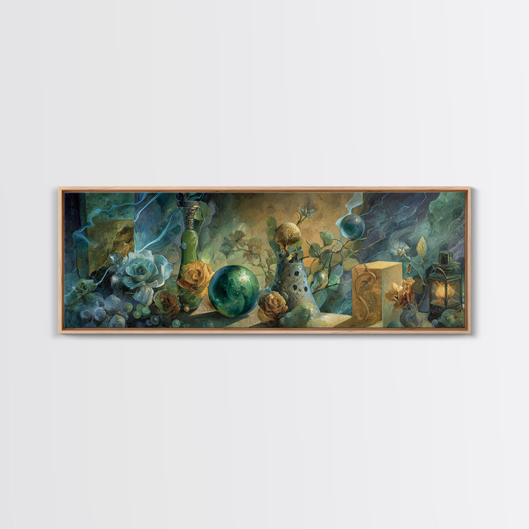 Thor Hammer and Lightning Still Life Canvas Print, Mythological Art, Bedroom Wall Art, Living Room Decor, Fine Art, Legend, MYT-3x1-98
