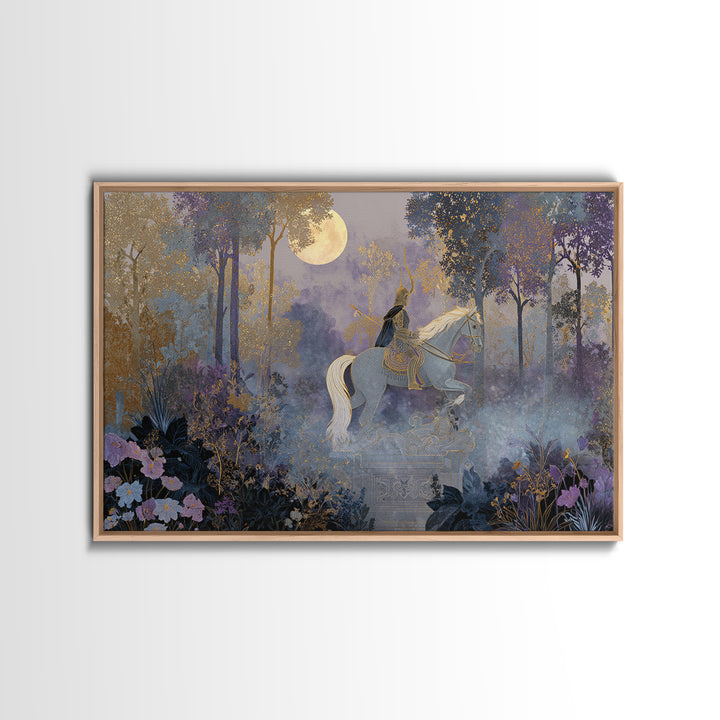 Centaur Archer in Misty Forest Canvas Print, Mythological Art, Gallery Decor, Living Room Decor, Oil Painting, Legend, MYT-3x2-68