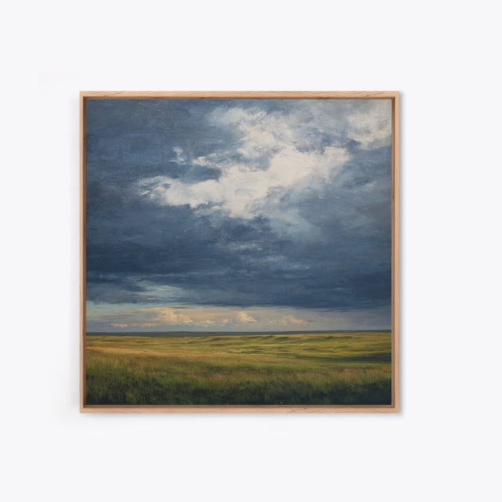 Storm Clouds over a Rolling Prairie Canvas Print, Nature Art, Modern Decor, Living Room Decor, Fine Art, Nature, Home Decor, NAT-1x1-86
