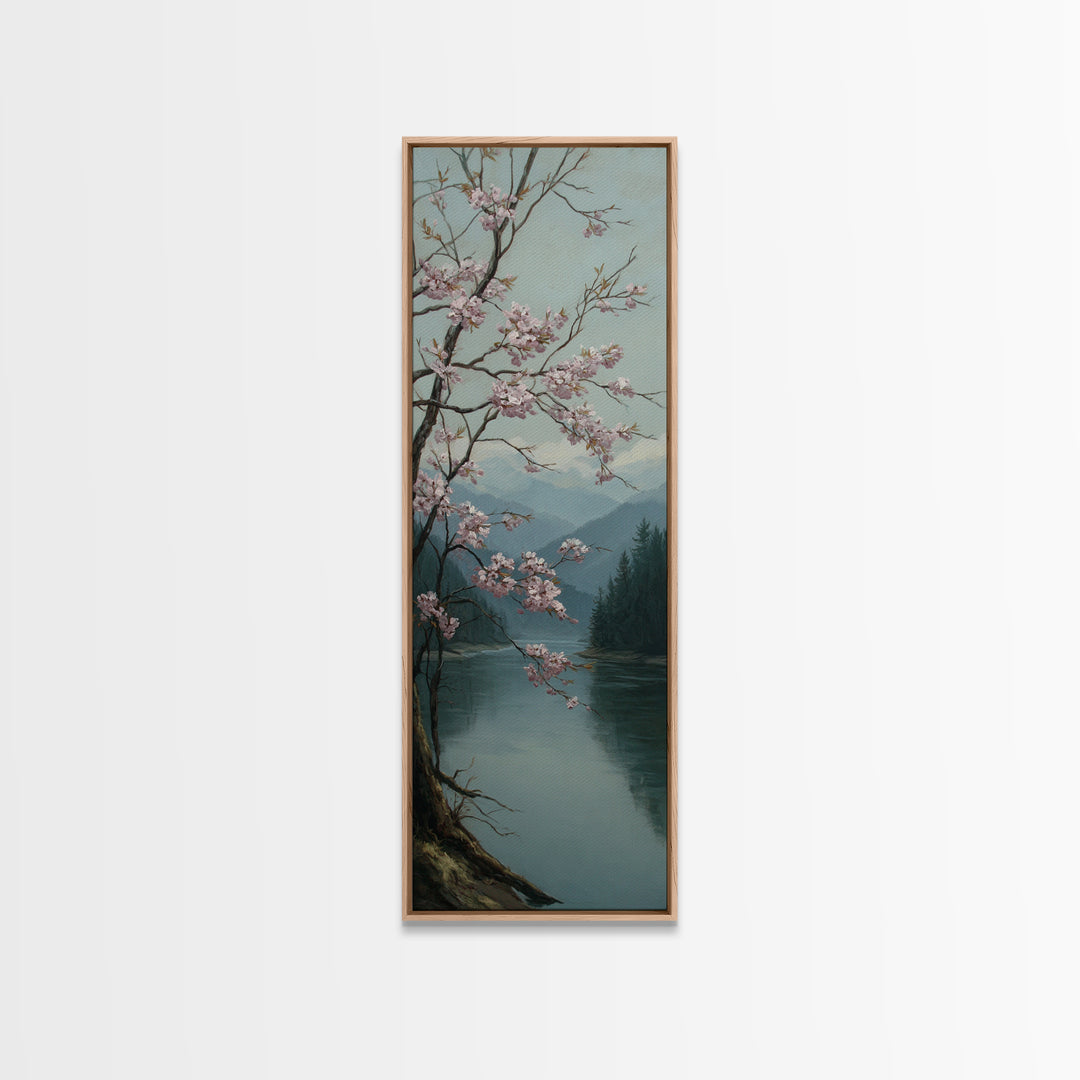 Spring Cherry Blossoms Canvas Print, Nature Art, Room Decor, Living Room Decor, Fine Art, Nature, Wall Hangings, NAT-1x3-28