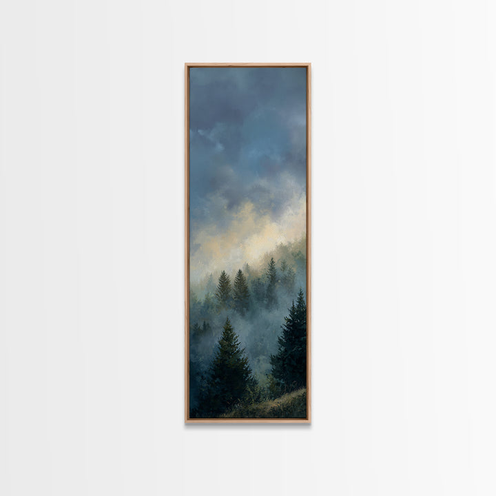 Moody Pine Forest Canvas Print, Nature Art, Art Print, Living Room Decor, Fine Art, Nature, Printable Wall Art, Wall Hangings, NAT-1x3-77