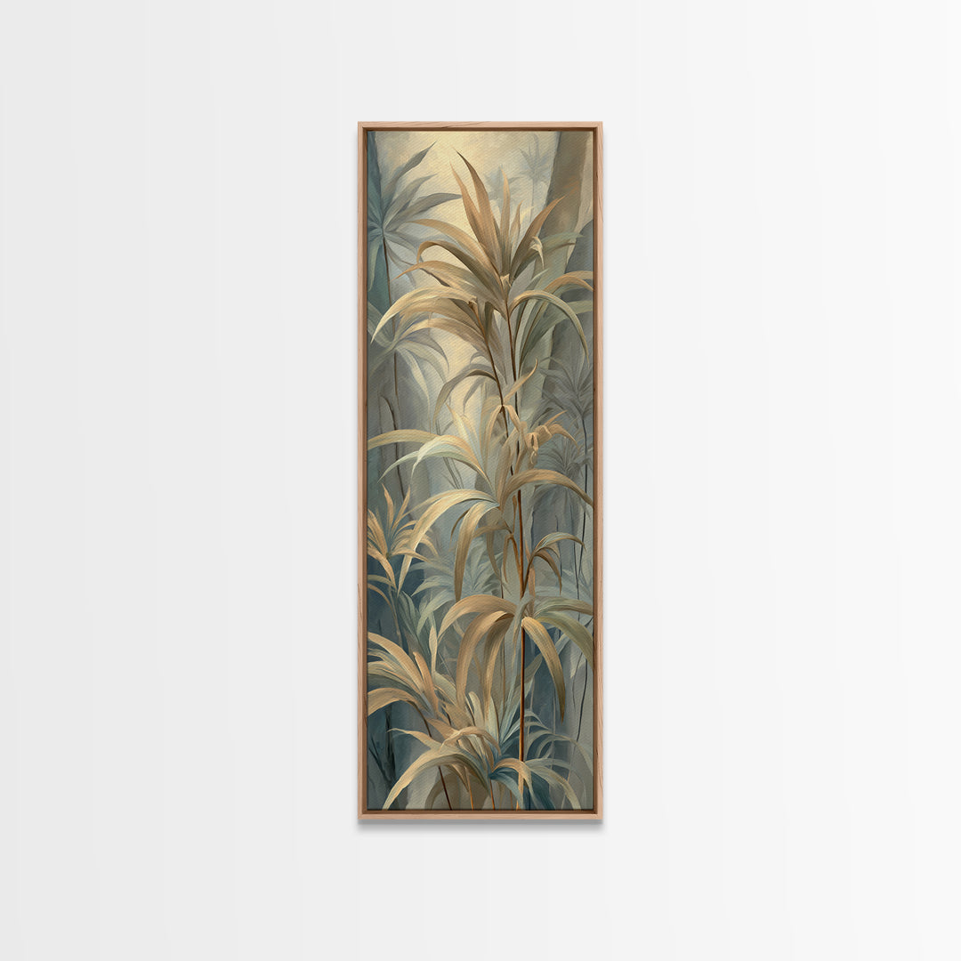 Tropical Jungle Leaves Canvas Print, Nature Art, Wood Wall Art, Living Room Decor, Fine Art, Nature, Digital Download Art, NAT-1x3-81