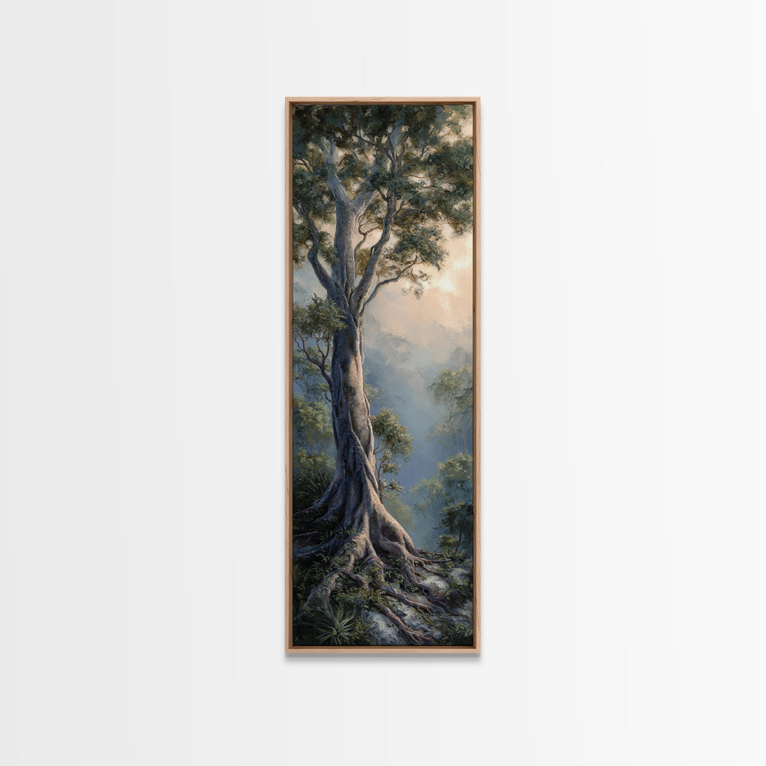 Tree of Life Canvas Print, Nature Art, Bird Wall Art, Living Room Decor, Watercolor Art, Nature, Textured Painting, NAT-1x3-99