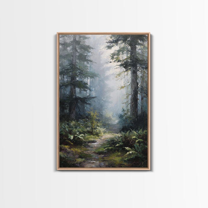 Sunlit Forest Path Canvas Print, Nature Art, Living Room Decor, Fine Art, Nature, Ocean Art, Bird Wall Art, Nature Wall Art, NAT-2x3-57