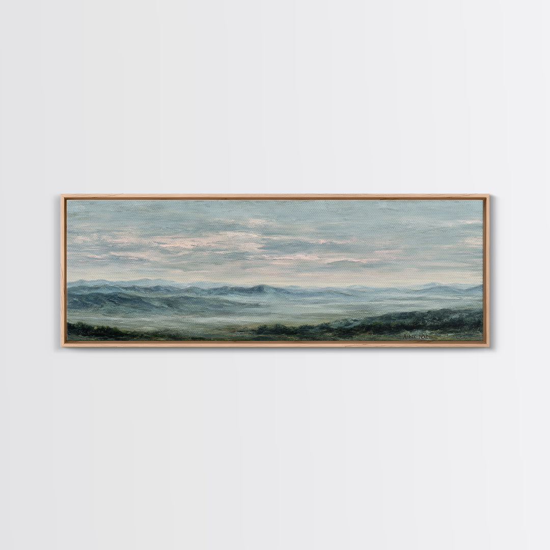 Storm Clouds over a Rolling Prairie Canvas Print, Nature Art, Mountain Wall Art, Living Room Decor, Fine Art, Nature, NAT-3x1-6