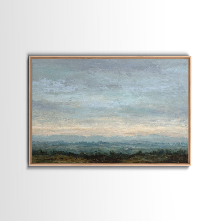 Storm Clouds over a Rolling Prairie Canvas Print, Nature Art, Living Room Decor, Fine Art, Nature, Ocean Art, Bird Wall Art, NAT-3x2-66