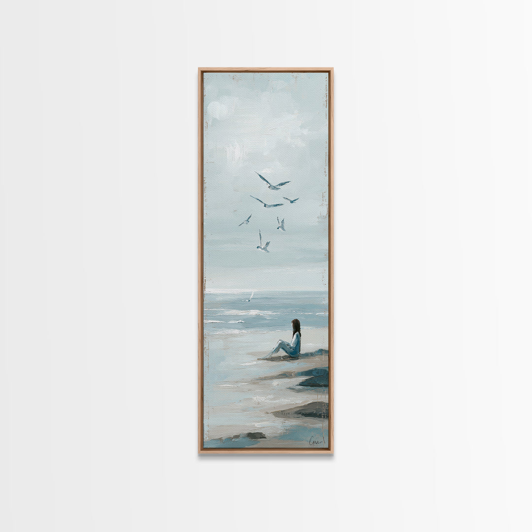 Sailor Tattoo Swallow and Anchor Canvas Print, Nautical Art, Beach Decor, Coastal Decor, Fine Art, Harbor, Statement Artwork, NAU-1x3-59