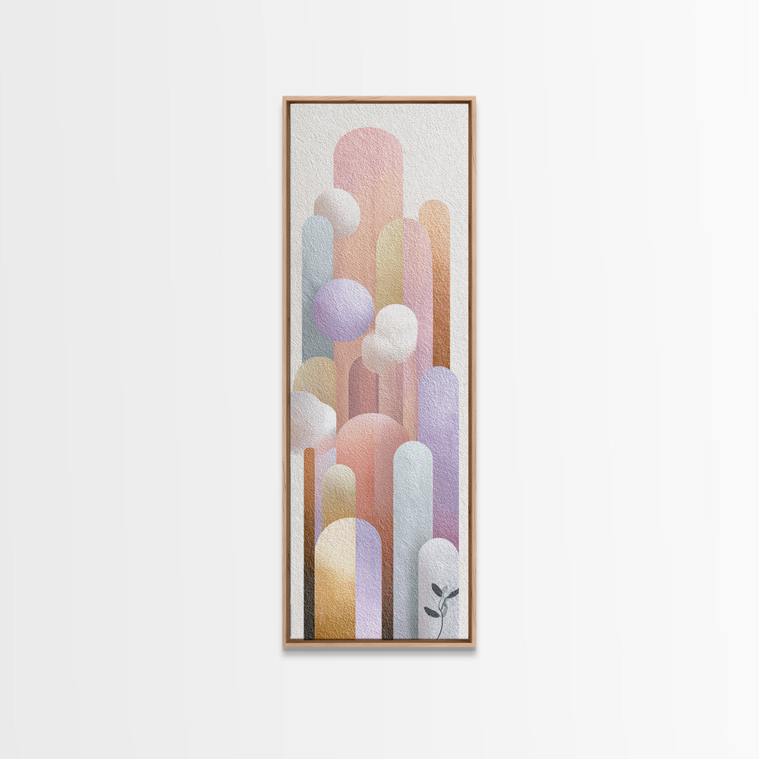 Neutral Boho Sun and Arch Shapes Canvas Print, Nursery Decor, Nursery Art, Abstract Art, Nursery, Kids Wall Art, NDE-1x3-23